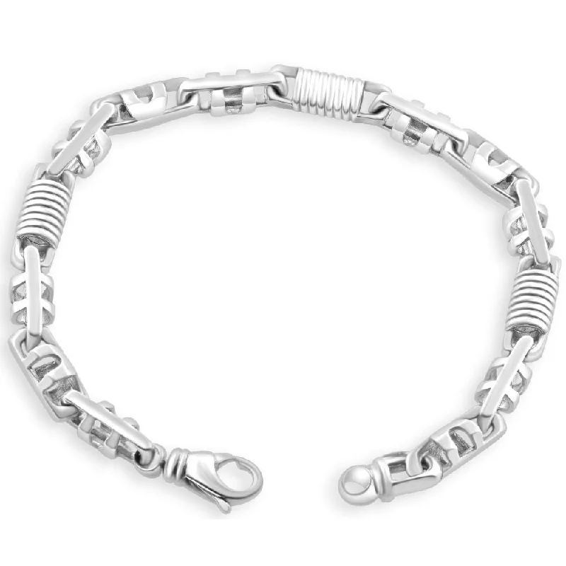 Classic And Modern Jewelry Styles On Sale Men's 14k Gold (30gram) or Platinum (57gram) 6.5mm Link Bracelet 8.5" Classic And Modern Jewelry Styles On Sale Men's 14k Gold (30gram) or Platinum (57gram) 6.5mm Link Bracelet 8.5"