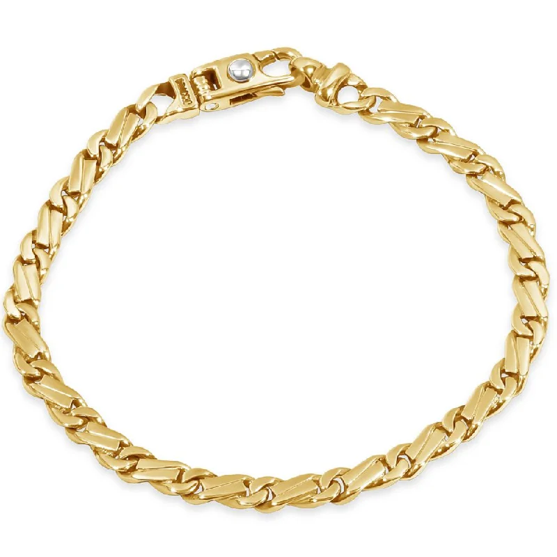 Limited-Time Offer On Premium Jewelry Collections Men's Link 14k Gold (17gram) or Platinum (28gram) 5.5mm Bracelet 8.5"