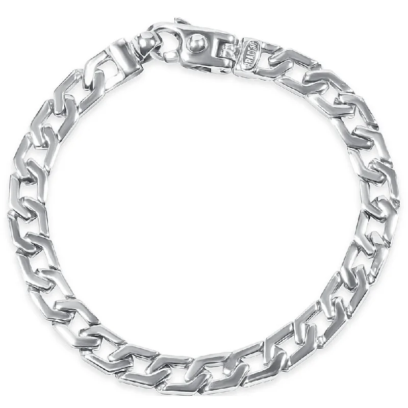 Jewelry Deals That Outshine The Rest Men's Link 14k Gold (30gram) or Platinum (48gram) 7.5mm Bracelet 8.5" Jewelry Deals That Outshine The Rest Men's Link 14k Gold (30gram) or Platinum (48gram) 7.5mm Bracelet 8.5"