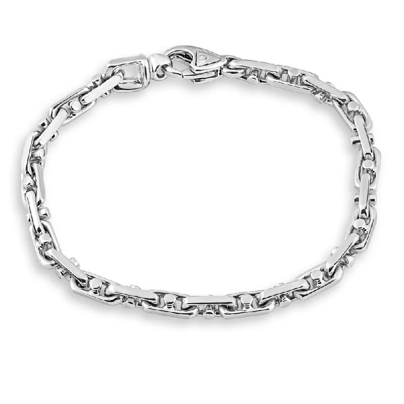 Get The Sparkle You Love At Prices You Adore Men's Marine solid 14k Gold (27gram) or Platinum (43gram) 6mm Link Bracelet 8.5" Get The Sparkle You Love At Prices You Adore Men's Marine solid 14k Gold (27gram) or Platinum (43gram) 6mm Link Bracelet 8.5"