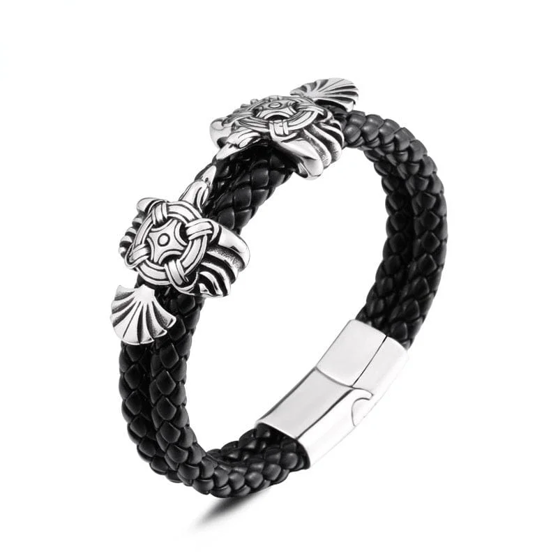 Grab Your Favorite Jewelry At The Lowest Prices Men's Punk Crow Carved Bracelet