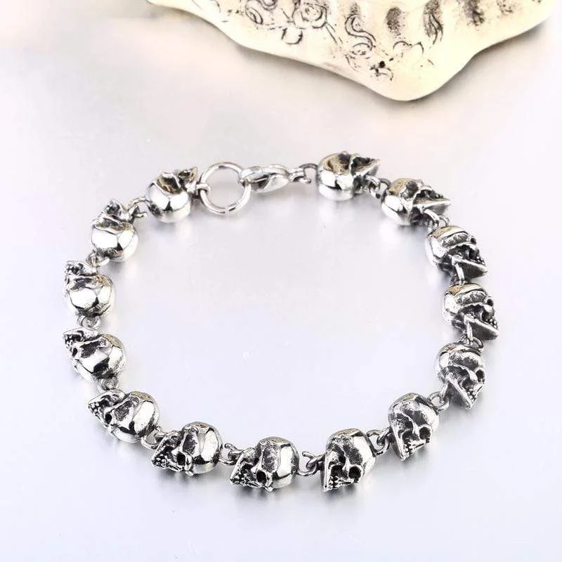 Sparkle More For Less – Jewelry Sale Happening Now Men's Punk Multi-skulls Bracelet