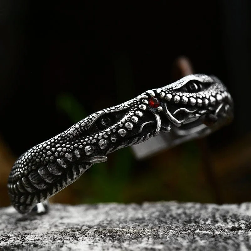 Elegant Jewelry, Exclusive Prices – Shop Now Men's Punk Snake Open Bracelet