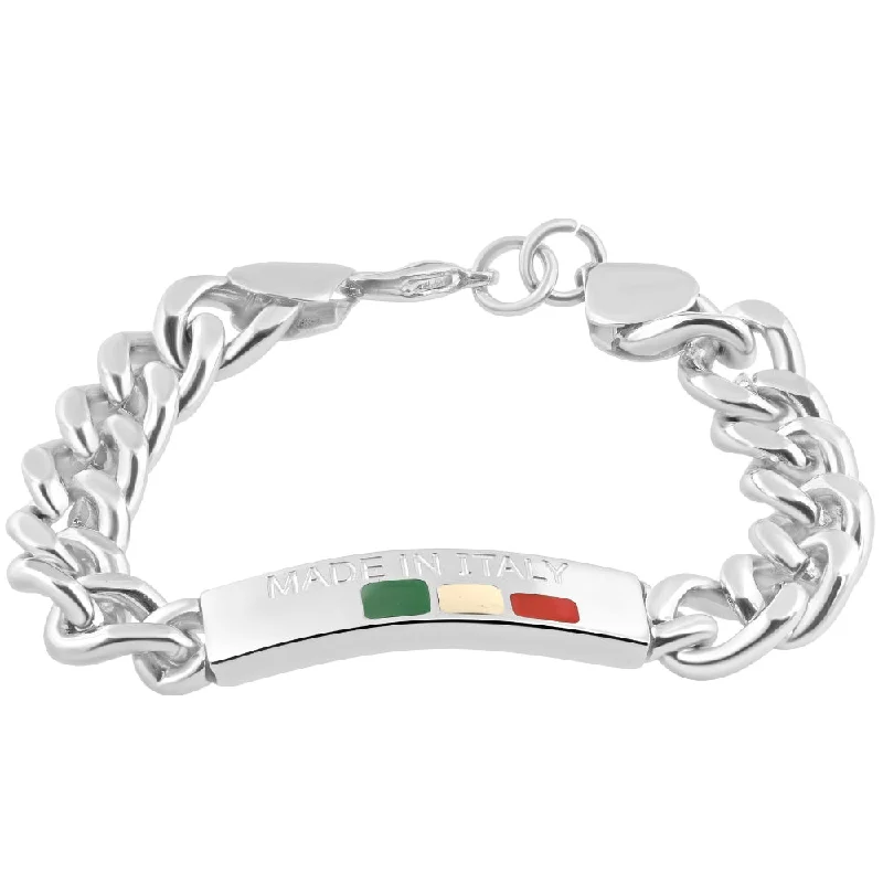 Elegant Jewelry, Affordable Luxury – Shop Now Men's Single Tone Italian Identity 8" 12mm Bracelet Elegant Jewelry, Affordable Luxury – Shop Now Men's Single Tone Italian Identity 8" 12mm Bracelet