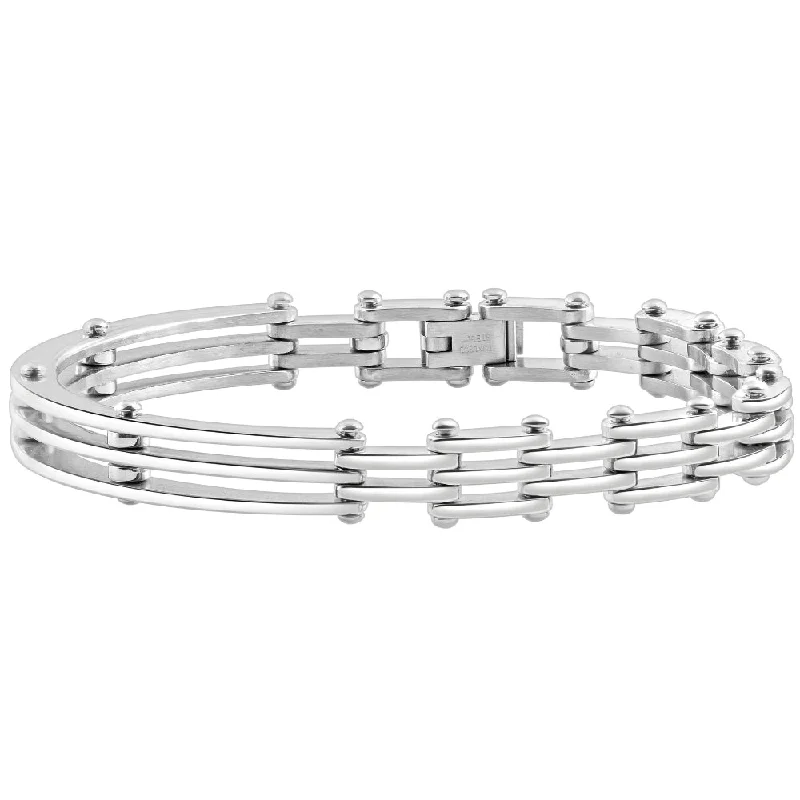 Flash Deals On Fine Jewelry – Shop Before It's Gone Men's Steel Polished Single Tone 7.5mm Link Flexible 8 " Cuffed Bracelet Flash Deals On Fine Jewelry – Shop Before It's Gone Men's Steel Polished Single Tone 7.5mm Link Flexible 8 " Cuffed Bracelet