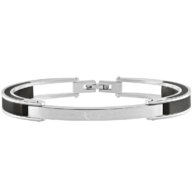 Make Your Outfit Shine With Discounted Jewelry Men's Two Toned Steel and Black Cuffed 8mm Link 8.5" Bracelet Make Your Outfit Shine With Discounted Jewelry Men's Two Toned Steel and Black Cuffed 8mm Link 8.5" Bracelet