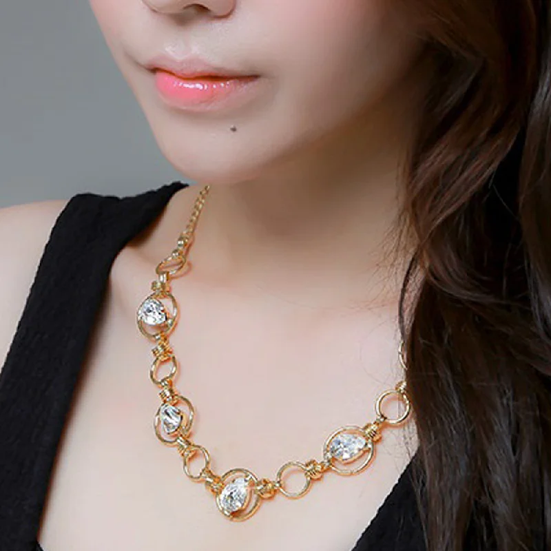 Exclusive Jewelry Offers – Sparkle For Less Mika Gold Crystals Necklace