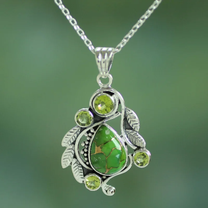 Flash Sale On Exquisite Jewelry – Don't Miss Out Misty Green Forest Handmade Composite Turquoise and Peridot Necklace Flash Sale On Exquisite Jewelry – Don't Miss Out Misty Green Forest Handmade Composite Turquoise and Peridot Necklace