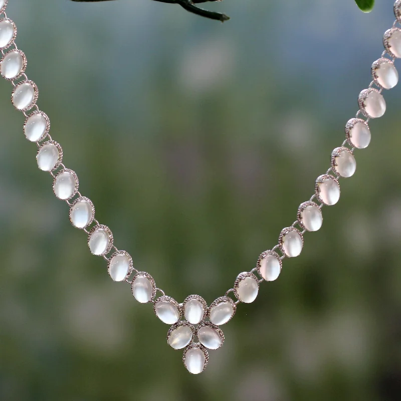 Grab Your Favorite Jewelry At The Lowest Prices Silver Moonstone Choker Necklace