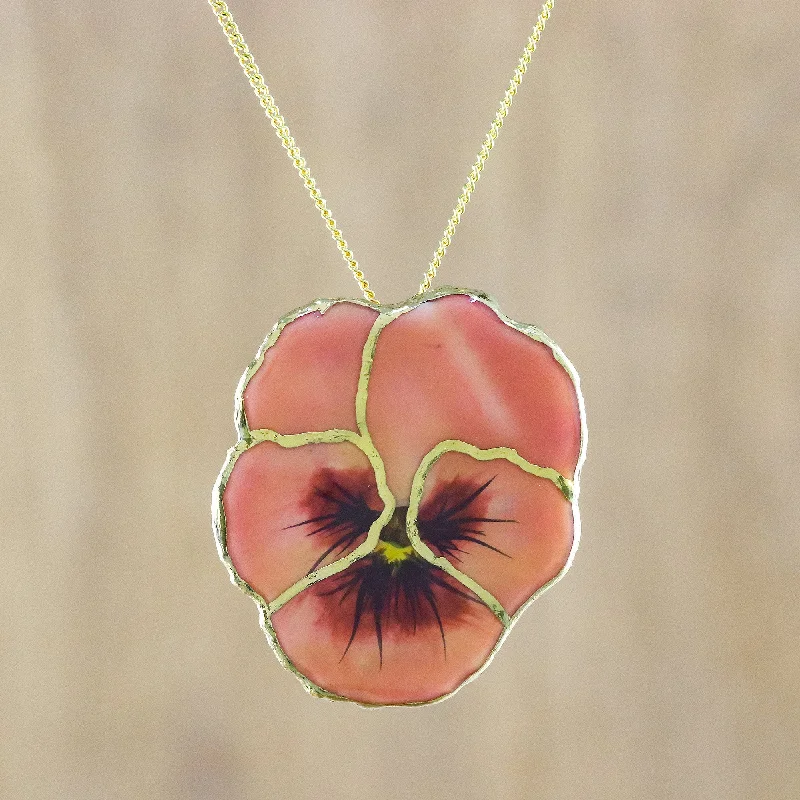 Final Call – Shop Exquisite Jewelry Before It's Gone Pansy Resin Dipped Pink Pansy 24K Gold Plated Pendant Necklace Final Call – Shop Exquisite Jewelry Before It's Gone Pansy Resin Dipped Pink Pansy 24K Gold Plated Pendant Necklace