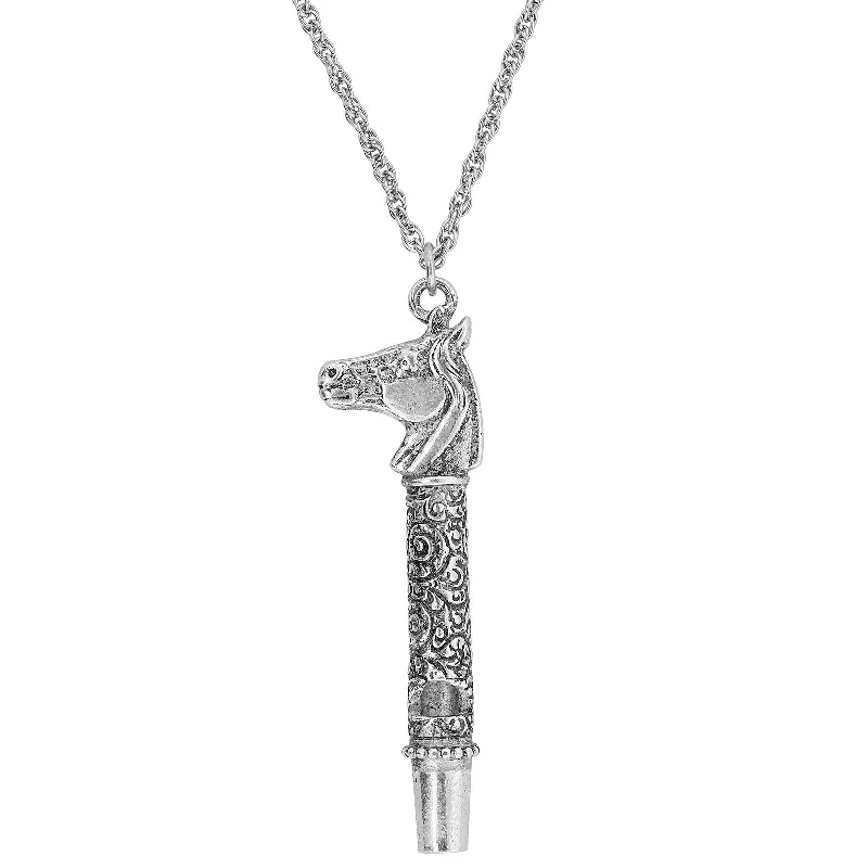 Dazzle In Elegance With Our Biggest Jewelry Sale 1928 Jewelry® Pewter Horse Head Whistle Necklace 30In Dazzle In Elegance With Our Biggest Jewelry Sale 1928 Jewelry® Pewter Horse Head Whistle Necklace 30In