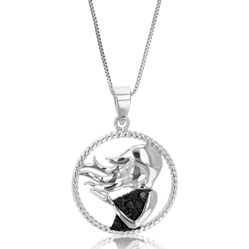 Exclusive Jewelry Bundles At Discounted Rates Pick Your Zodiac Month! Sterling Silver Zodiac Pendant 1/8 cttw Black Diamond Exclusive Jewelry Bundles At Discounted Rates Pick Your Zodiac Month! Sterling Silver Zodiac Pendant 1/8 cttw Black Diamond