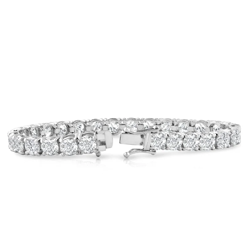 Luxury Jewelry At Unbeatable Discounts Platinum 12.58Ct Lab Grown Diamond Tennis Bracelet 7" Double Lock Clasp Luxury Jewelry At Unbeatable Discounts Platinum 12.58Ct Lab Grown Diamond Tennis Bracelet 7" Double Lock Clasp