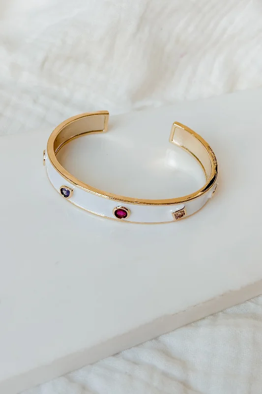 Exclusive Online Jewelry Sale – Don't Wait Confident Like Katie Cuff Bracelet (White) Exclusive Online Jewelry Sale – Don't Wait Confident Like Katie Cuff Bracelet (White)