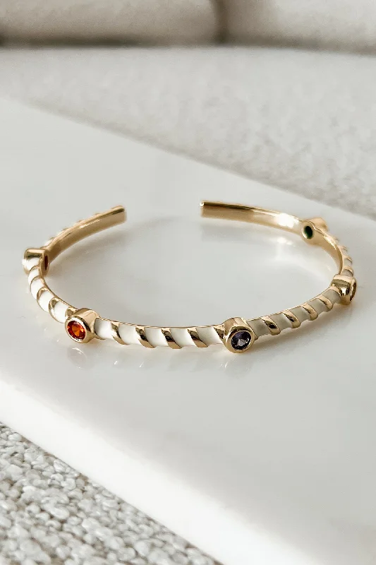 Get The Jewelry You Love At A Price You Love Have It My Way Twisted Cuff Bracelet (White) Get The Jewelry You Love At A Price You Love Have It My Way Twisted Cuff Bracelet (White)