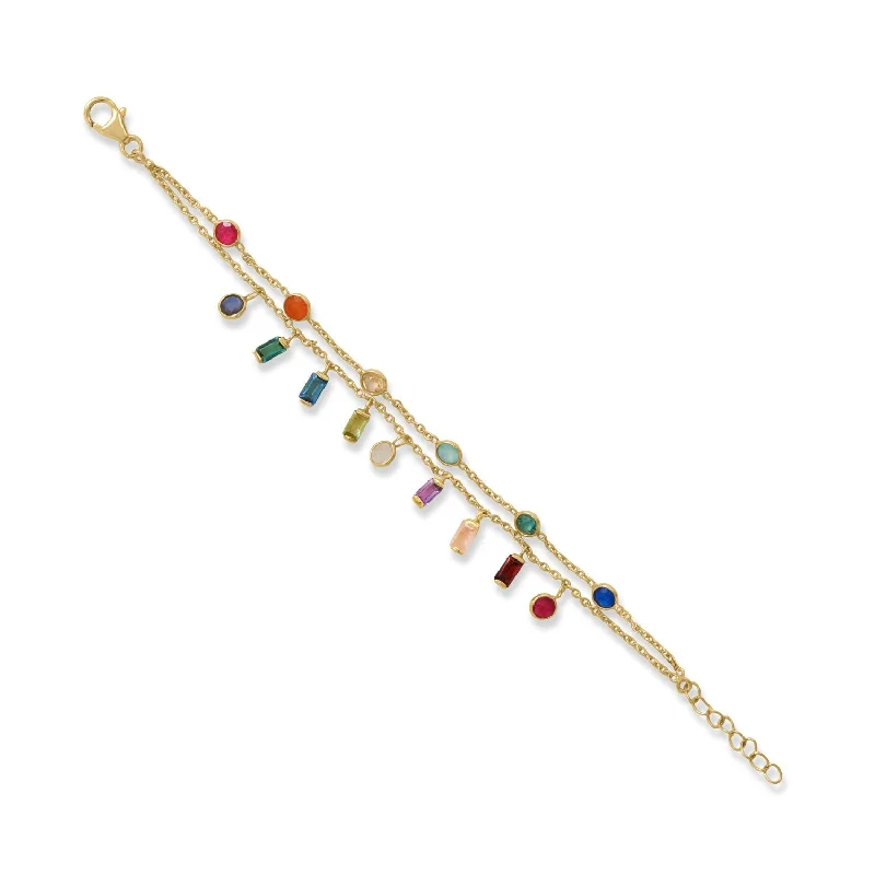 Grab Your Favorite Jewelry At The Lowest Prices Products 18K Gold Multi Shape Gemstone Charm Bracelet Grab Your Favorite Jewelry At The Lowest Prices Products 18K Gold Multi Shape Gemstone Charm Bracelet
