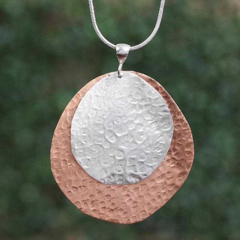 Holiday Jewelry Sale – Perfect Gifts At The Best Prices Rippling Eclipse Sterling Silver and Copper Pendant Necklace from Mexico Holiday Jewelry Sale – Perfect Gifts At The Best Prices Rippling Eclipse Sterling Silver and Copper Pendant Necklace from Mexico