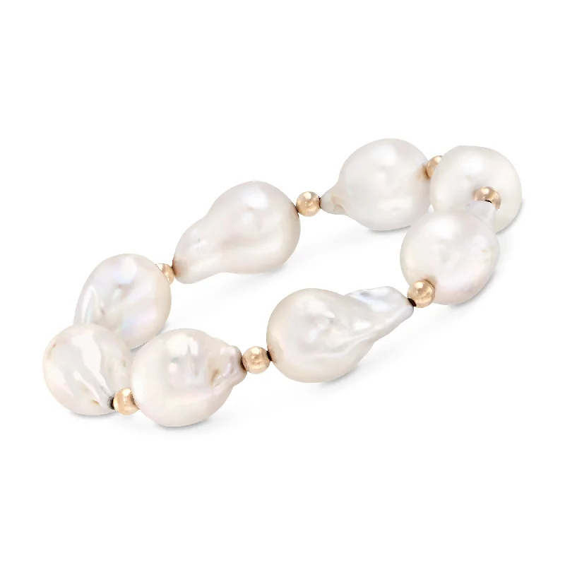 Holiday Jewelry Sale – Perfect Gifts At Great Prices Ross-Simons 13-14mm Cultured Baroque Pearl Stretch Bracelet With 14kt Yellow Gold Holiday Jewelry Sale – Perfect Gifts At Great Prices Ross-Simons 13-14mm Cultured Baroque Pearl Stretch Bracelet With 14kt Yellow Gold