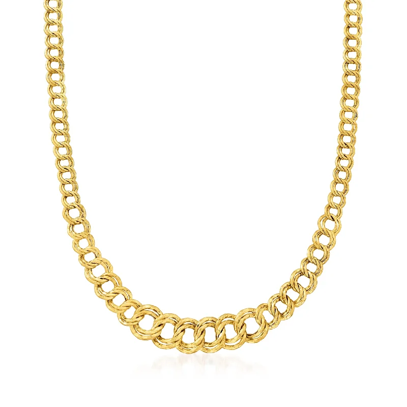 Flash Sale On Elegant Jewelry – Don't Miss Out Ross-Simons 14kt Yellow Gold Graduating Double-Oval Link Necklace Flash Sale On Elegant Jewelry – Don't Miss Out Ross-Simons 14kt Yellow Gold Graduating Double-Oval Link Necklace