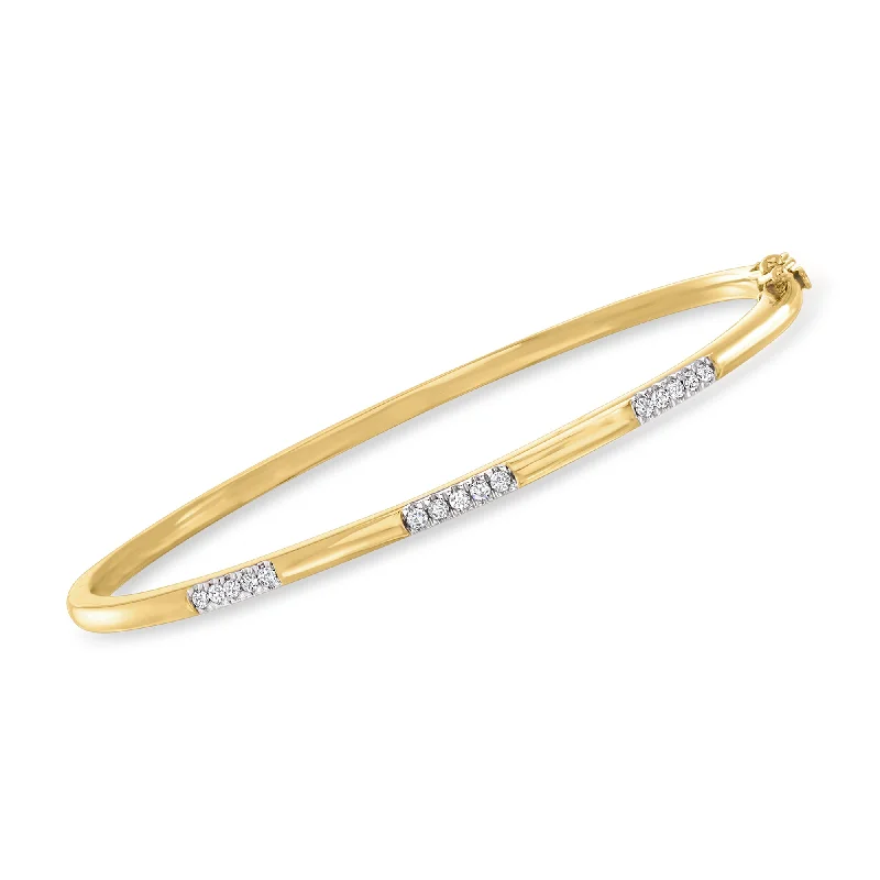 Shop Stylish Jewelry Now And Save Big Ross-Simons Diamond Bangle Bracelet in 18kt Gold Over Sterling Shop Stylish Jewelry Now And Save Big Ross-Simons Diamond Bangle Bracelet in 18kt Gold Over Sterling