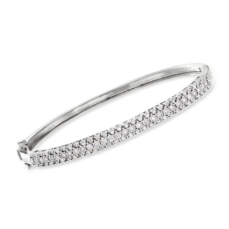 Luxury Jewelry Now At Special Promotional Rates Ross-Simons Diamond Bangle Bracelet in Sterling Silver Luxury Jewelry Now At Special Promotional Rates Ross-Simons Diamond Bangle Bracelet in Sterling Silver