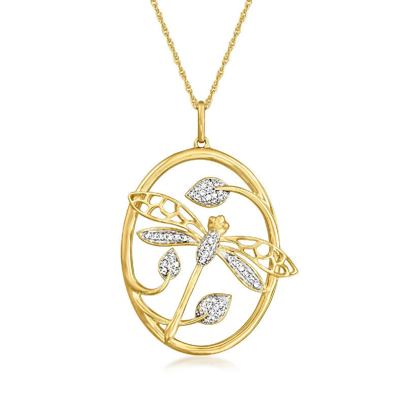 Exclusive Jewelry Bundles At Discounted Prices Ross-Simons Diamond Dragonfly Pendant Necklace in 18kt Gold Over Sterling Exclusive Jewelry Bundles At Discounted Prices Ross-Simons Diamond Dragonfly Pendant Necklace in 18kt Gold Over Sterling