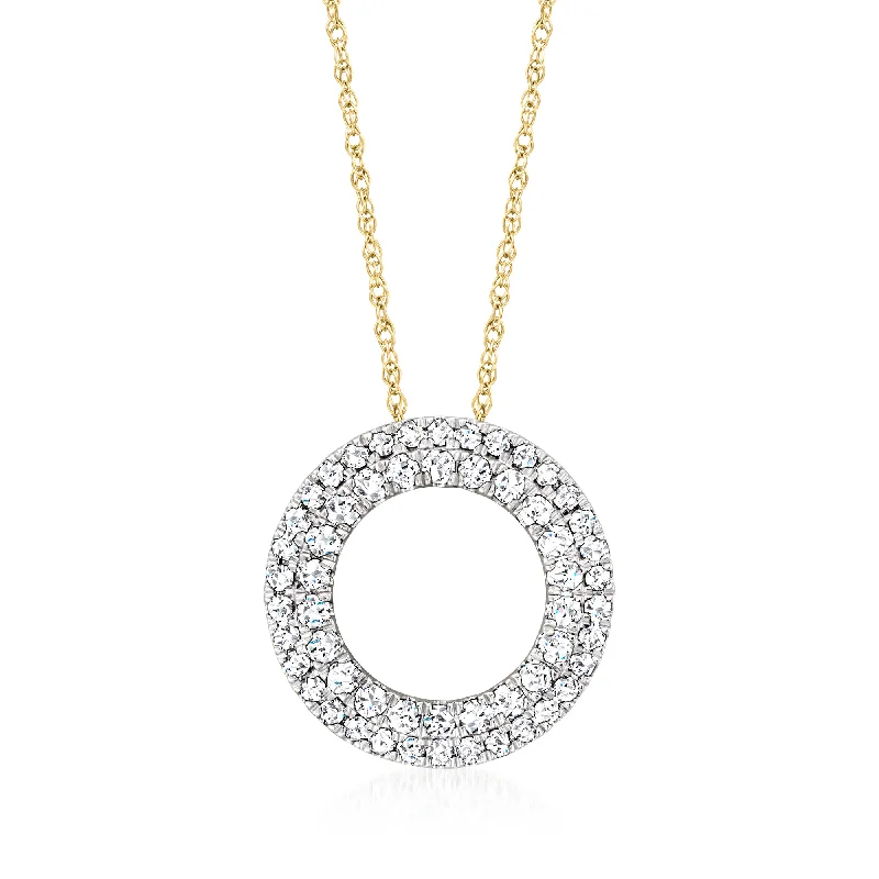 Limited-Time Offer On Elegant Jewelry Pieces Ross-Simons Diamond Eternity Circle Pendant Necklace in 18kt Yellow Gold Limited-Time Offer On Elegant Jewelry Pieces Ross-Simons Diamond Eternity Circle Pendant Necklace in 18kt Yellow Gold