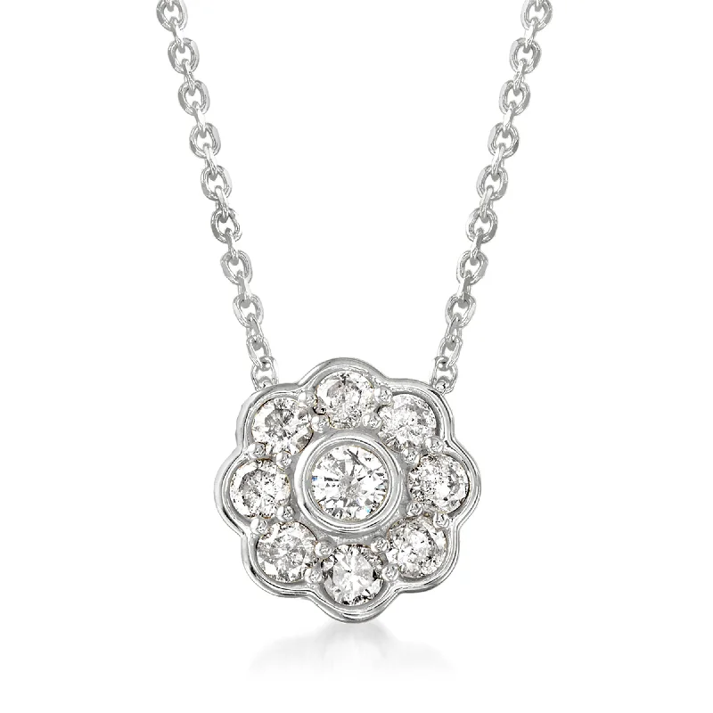 Best Jewelry Sale – Shop Exclusive Designs Now Ross-Simons Diamond Flower Necklace in Sterling Silver Best Jewelry Sale – Shop Exclusive Designs Now Ross-Simons Diamond Flower Necklace in Sterling Silver