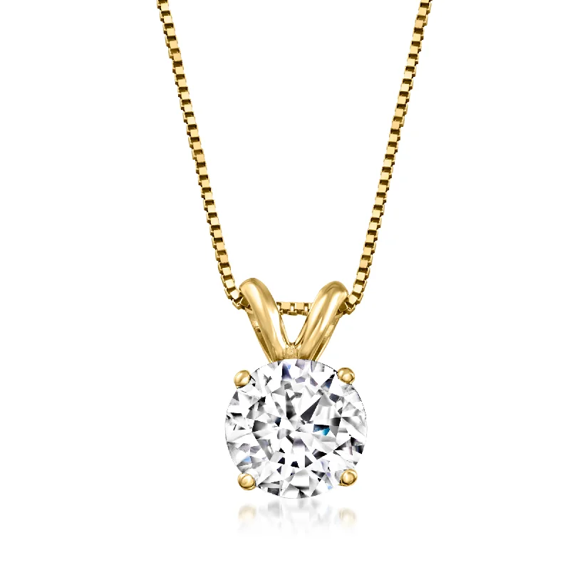 Dazzle With Discounts – Shop Jewelry On Sale Ross-Simons Diamond Solitaire Necklace in 14kt Yellow Gold Dazzle With Discounts – Shop Jewelry On Sale Ross-Simons Diamond Solitaire Necklace in 14kt Yellow Gold
