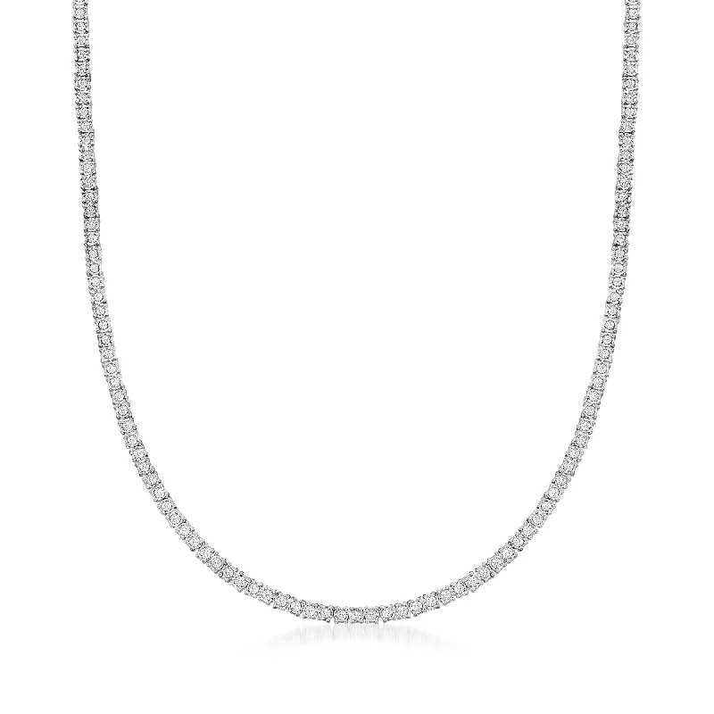 Must-Have Jewelry Pieces At Reduced Prices Ross-Simons Diamond Tennis Necklace in Sterling Silver Must-Have Jewelry Pieces At Reduced Prices Ross-Simons Diamond Tennis Necklace in Sterling Silver