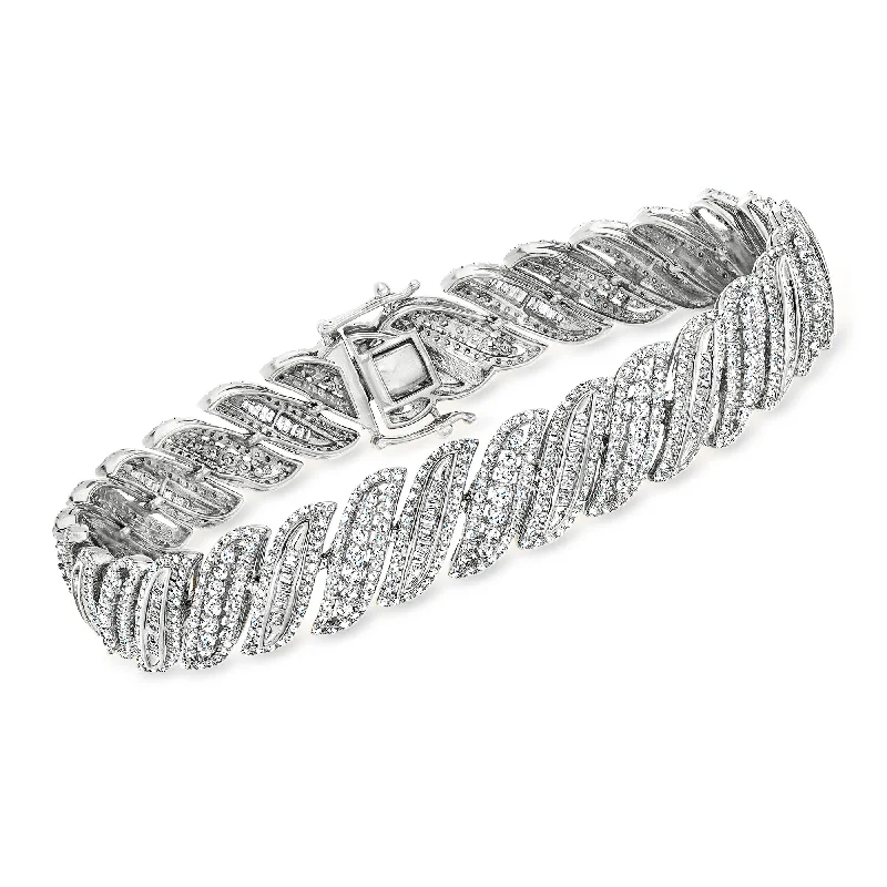Limited-Stock Jewelry Clearance – Grab Your Favorites Now Ross-Simons Diamond Wave-Link Bracelet in Sterling Silver Limited-Stock Jewelry Clearance – Grab Your Favorites Now Ross-Simons Diamond Wave-Link Bracelet in Sterling Silver