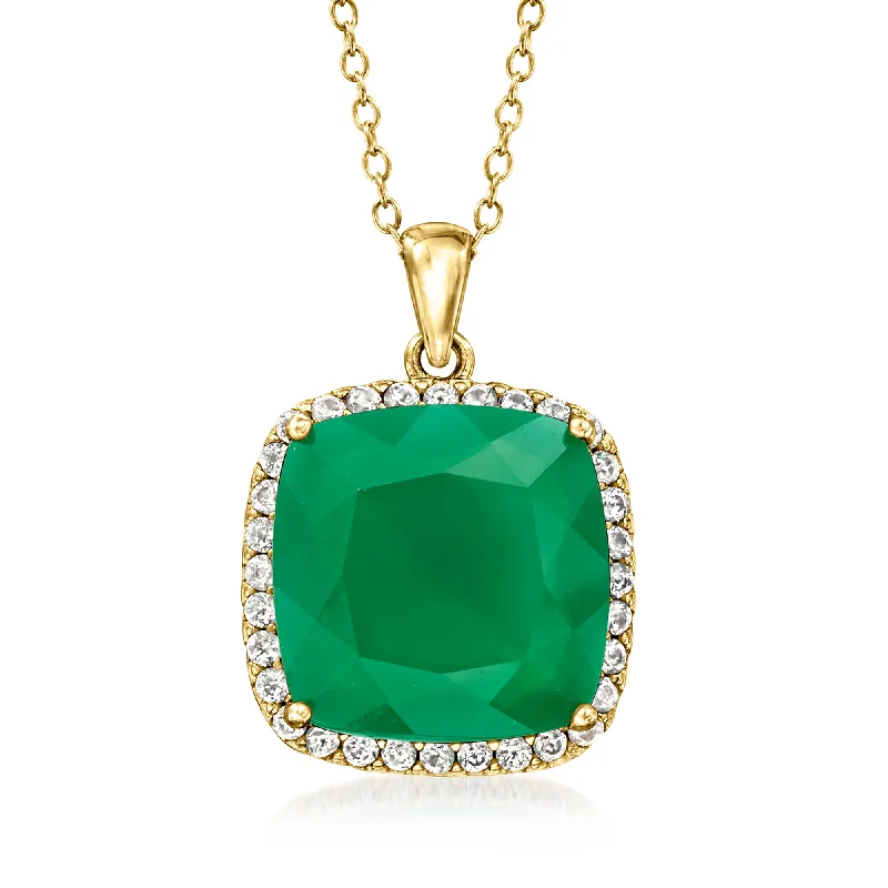 Jewelry Clearance Event – Last Chance For Stunning Deals Ross-Simons Green Chalcedony Pendant Necklace With . White Zircon in 18kt Gold Over Sterling Jewelry Clearance Event – Last Chance For Stunning Deals Ross-Simons Green Chalcedony Pendant Necklace With . White Zircon in 18kt Gold Over Sterling