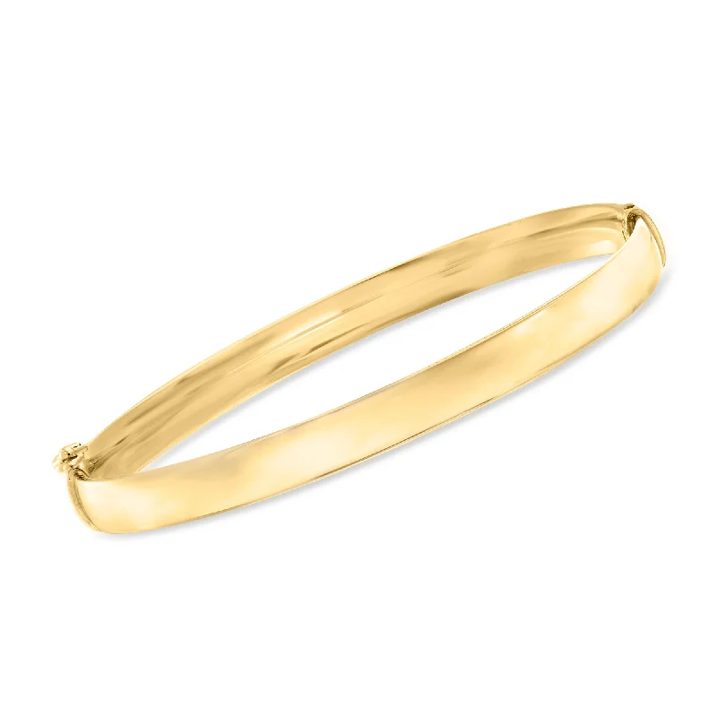 Fashion-Forward Geometric Jewelry For Contemporary Style Ross-Simons Italian 18kt Yellow Gold Bangle Bracelet Fashion-Forward Geometric Jewelry For Contemporary Style Ross-Simons Italian 18kt Yellow Gold Bangle Bracelet