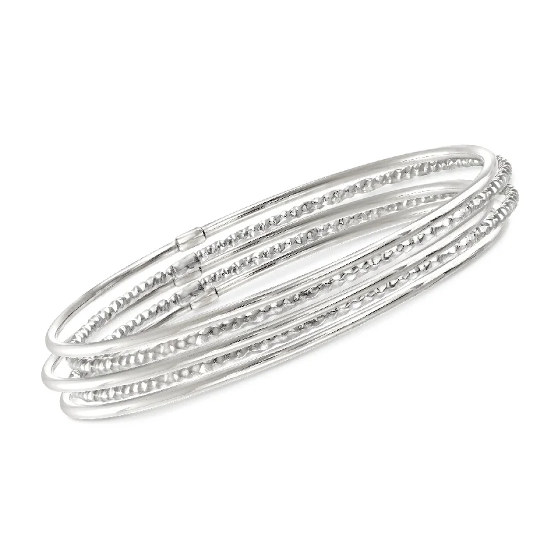 Limited Stock On Premium Jewelry At Low Prices Ross-Simons Italian Sterling Silver Jewelry Set: 5 Bangle Bracelets Limited Stock On Premium Jewelry At Low Prices Ross-Simons Italian Sterling Silver Jewelry Set: 5 Bangle Bracelets