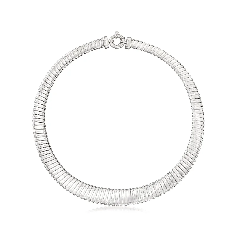 Exclusive Jewelry Markdowns – Limited-Time Offer Ross-Simons Italian Sterling Silver Tubogas Necklace Exclusive Jewelry Markdowns – Limited-Time Offer Ross-Simons Italian Sterling Silver Tubogas Necklace