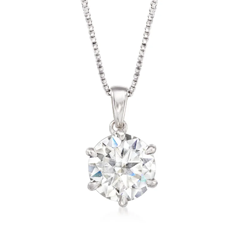 Seasonal Jewelry Sale – Upgrade Your Collection Ross-Simons Moissanite Solitaire Necklace in Sterling Silver Seasonal Jewelry Sale – Upgrade Your Collection Ross-Simons Moissanite Solitaire Necklace in Sterling Silver