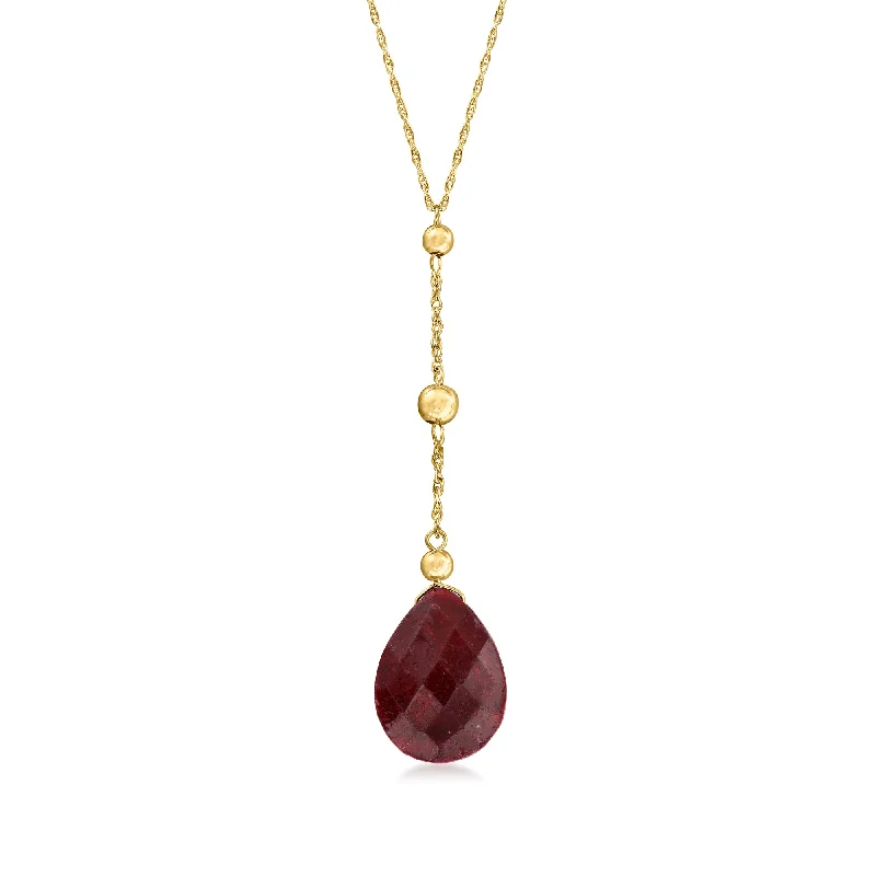 High-End Sparkle, Low-End Prices – Shop Now Ross-Simons Ruby and Bead Drop Necklace in 14kt Yellow Gold High-End Sparkle, Low-End Prices – Shop Now Ross-Simons Ruby and Bead Drop Necklace in 14kt Yellow Gold