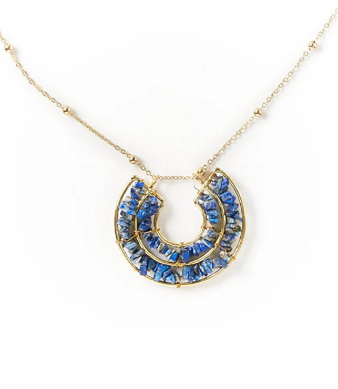 Limited-Time Jewelry Sale – Elegant Styles At Less Shamani Semi-Precious Sodalite Necklace - Crescent Pendant Limited-Time Jewelry Sale – Elegant Styles At Less Shamani Semi-Precious Sodalite Necklace - Crescent Pendant