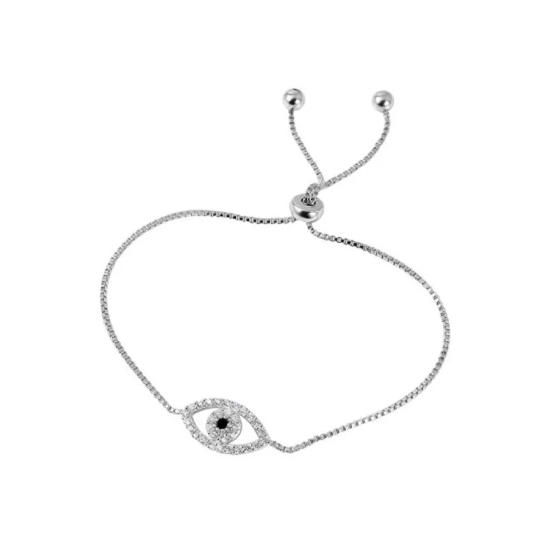 Grab Your Dream Jewelry At The Lowest Prices Adornia Evil Eye Slider Bracelet silver Grab Your Dream Jewelry At The Lowest Prices Adornia Evil Eye Slider Bracelet silver