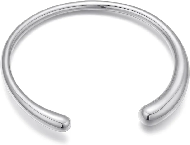 Elegant Jewelry At Unbeatable Prices – Shop Today Silver Modern Cuff Bangle
