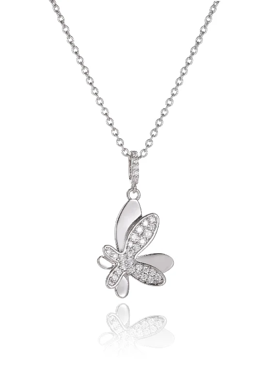 Huge Savings On Premium Jewelry Styles Silver Pavé Diamond Butterfly Pendant Necklace Huge Savings On Premium Jewelry Styles Silver Pavé Diamond Butterfly Pendant Necklace
