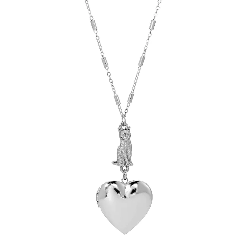 Your Perfect Accessory At The Perfect Price 1928 Jewelry® Silver Tone Heart Cat Necklace 30 Inches Your Perfect Accessory At The Perfect Price 1928 Jewelry® Silver Tone Heart Cat Necklace 30 Inches