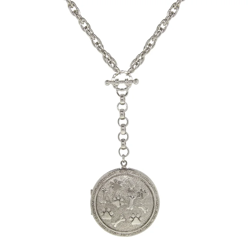 High-Quality Gemstone Jewelry For Special Occasions 1928 Jewelry® Silver Tone Paw And Bones Y Neck Locket Necklace 28 Inch High-Quality Gemstone Jewelry For Special Occasions 1928 Jewelry® Silver Tone Paw And Bones Y Neck Locket Necklace 28 Inch