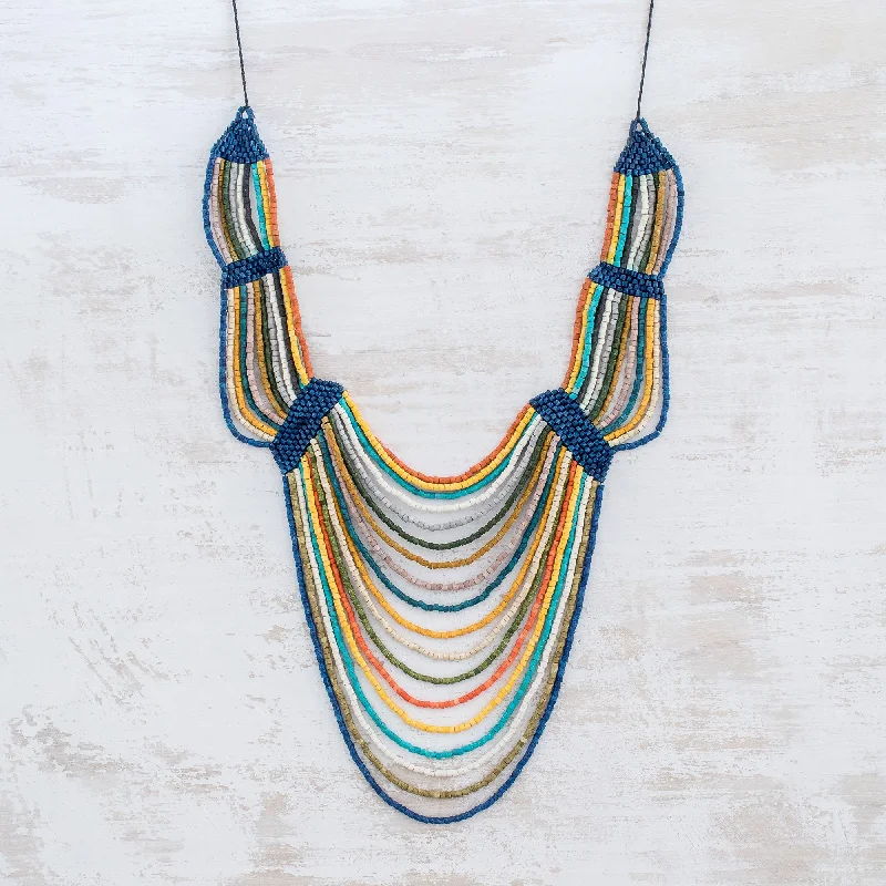 Fashion-Forward Geometric Jewelry For Contemporary Style Summery Breeze in Multicolor Ceramic Beaded Strand Statement Necklace in Multicolor Fashion-Forward Geometric Jewelry For Contemporary Style Summery Breeze in Multicolor Ceramic Beaded Strand Statement Necklace in Multicolor