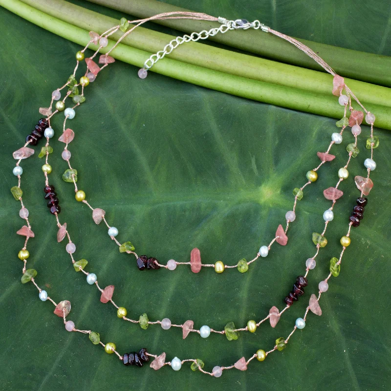 Affordable Luxury Jewelry For Every Occasion Sweet Tropical Multi-Gem Beaded Necklace Affordable Luxury Jewelry For Every Occasion Sweet Tropical Multi-Gem Beaded Necklace