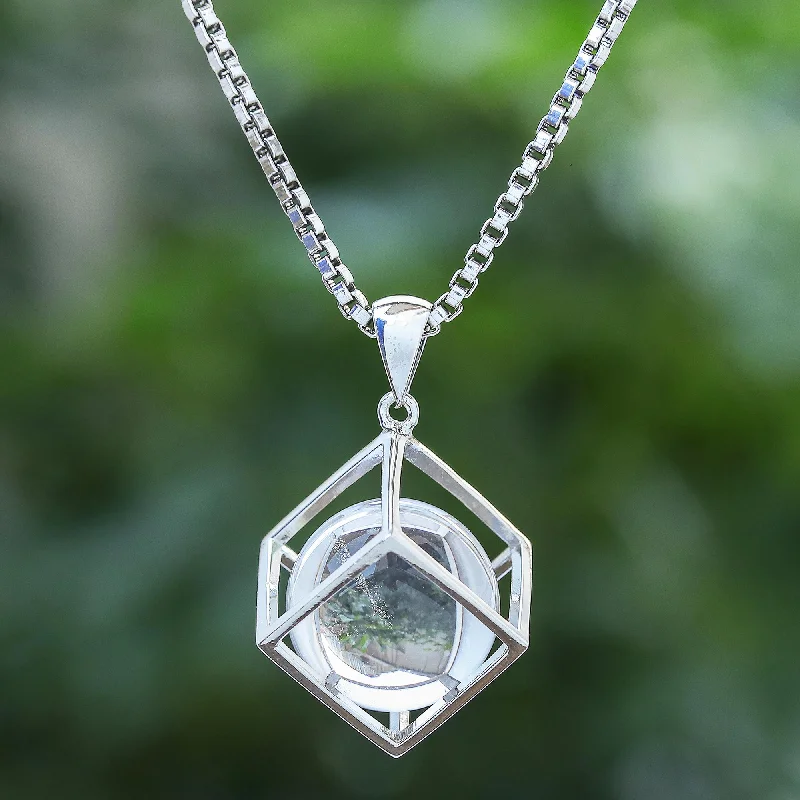 Versatile Layering Jewelry For Effortless Chic Translucent Raindrop Modern Sterling Silver Necklace with Quartz Versatile Layering Jewelry For Effortless Chic Translucent Raindrop Modern Sterling Silver Necklace with Quartz
