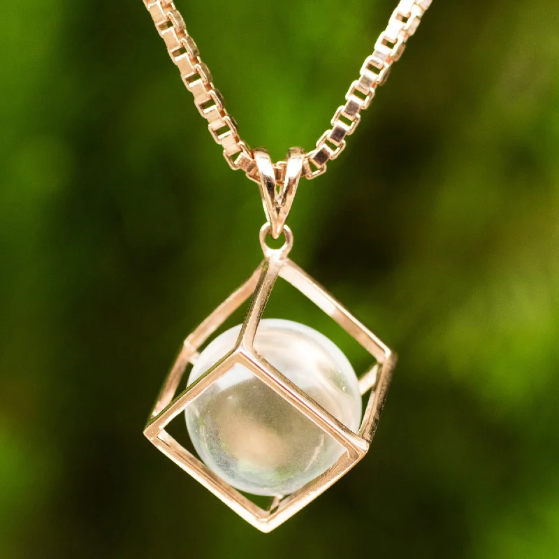 Elegant Rose Gold Jewelry For A Stylish Touch Translucent Raindrop Quartz and Rose Gold-Plated Thai Artisan-Crafted Necklace Elegant Rose Gold Jewelry For A Stylish Touch Translucent Raindrop Quartz and Rose Gold-Plated Thai Artisan-Crafted Necklace