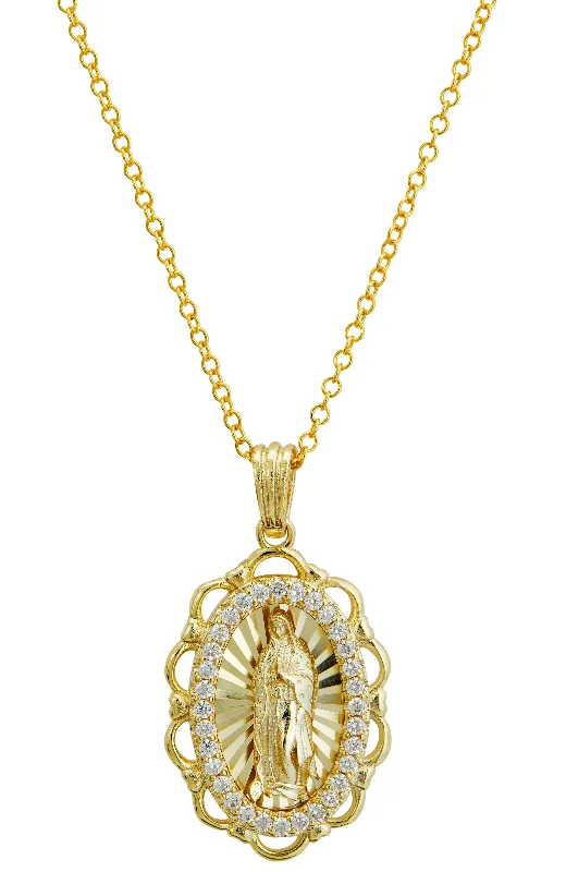 Handcrafted Beauty At Affordable Prices Vermeil Our Lady Of Guadlupe Neck.