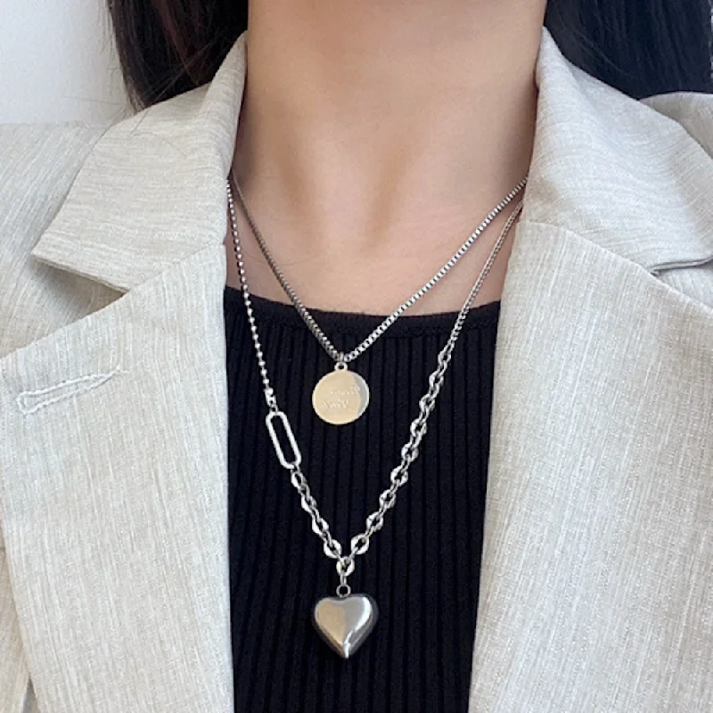 Bestselling Jewelry At Special Promotional Rates Womens Good Luck Layered look Necklace With Heart Shape Pendant Bestselling Jewelry At Special Promotional Rates Womens Good Luck Layered look Necklace With Heart Shape Pendant