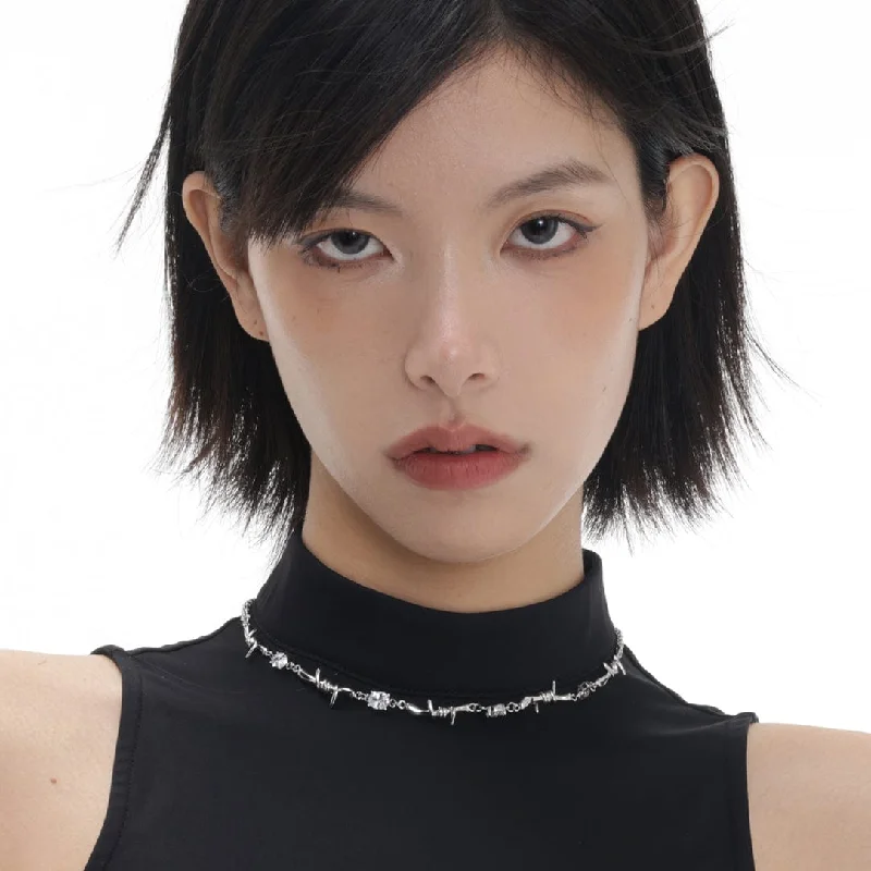 Premium Diamond Jewelry At Once-In-A-Lifetime Discounts Women's Punk Thorns Zircon Necklace Premium Diamond Jewelry At Once-In-A-Lifetime Discounts Women's Punk Thorns Zircon Necklace